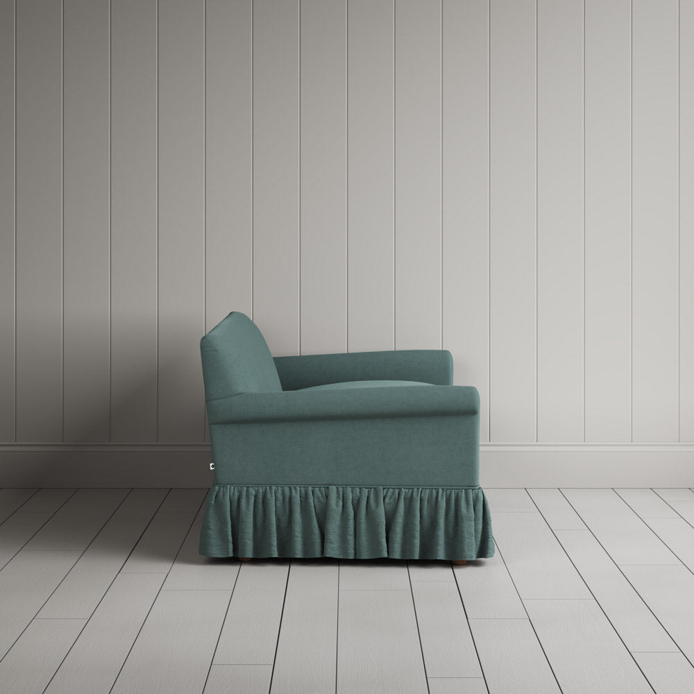 Side Profile of Curtain Call 2 Seater Sofa in Laidback Linen Mineral