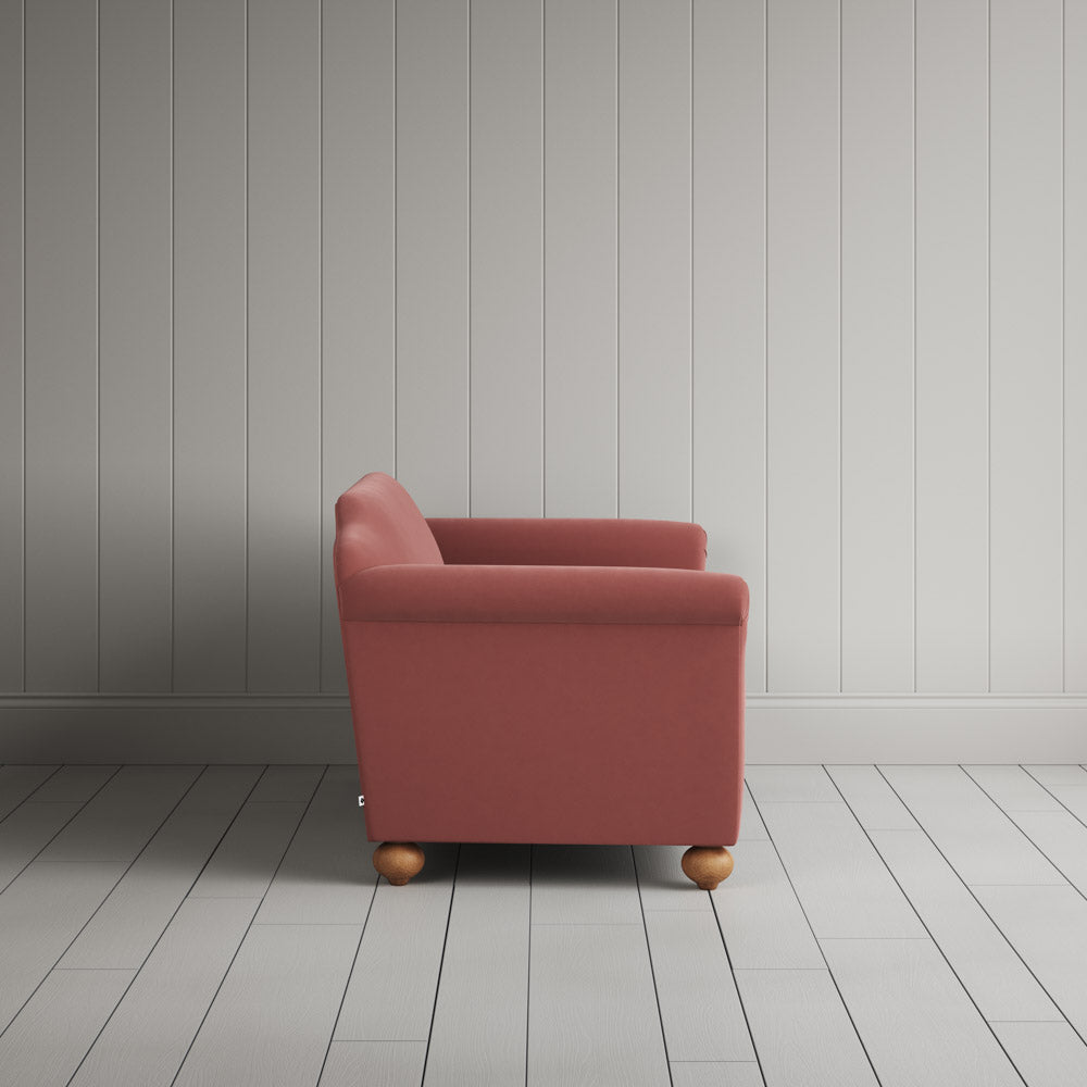 Side profile of Dolittle 2 Seater Sofa in Intelligent Velvet Damson