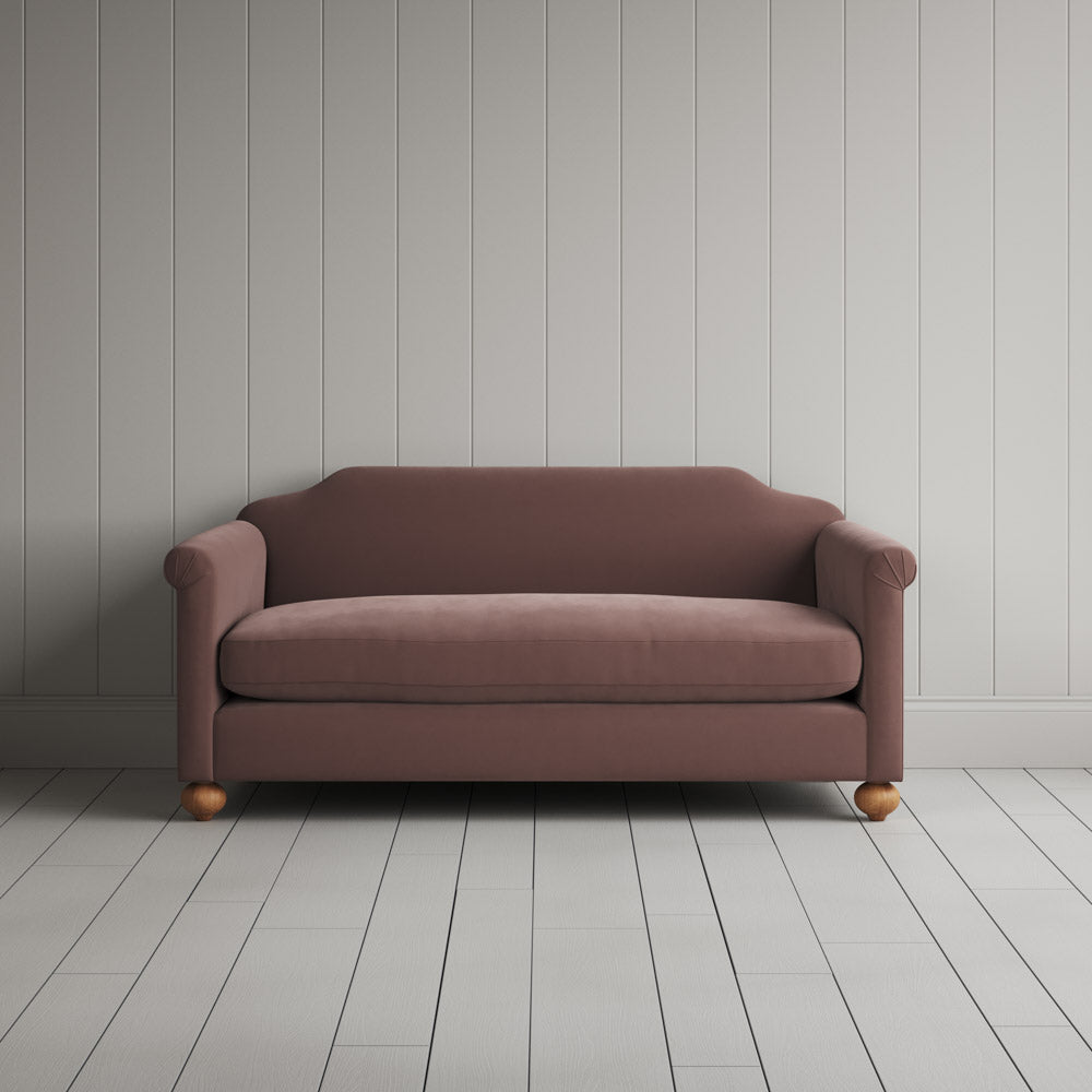 Front view of Dolittle 2 Seater Sofa in Intelligent Velvet Dusky Pink