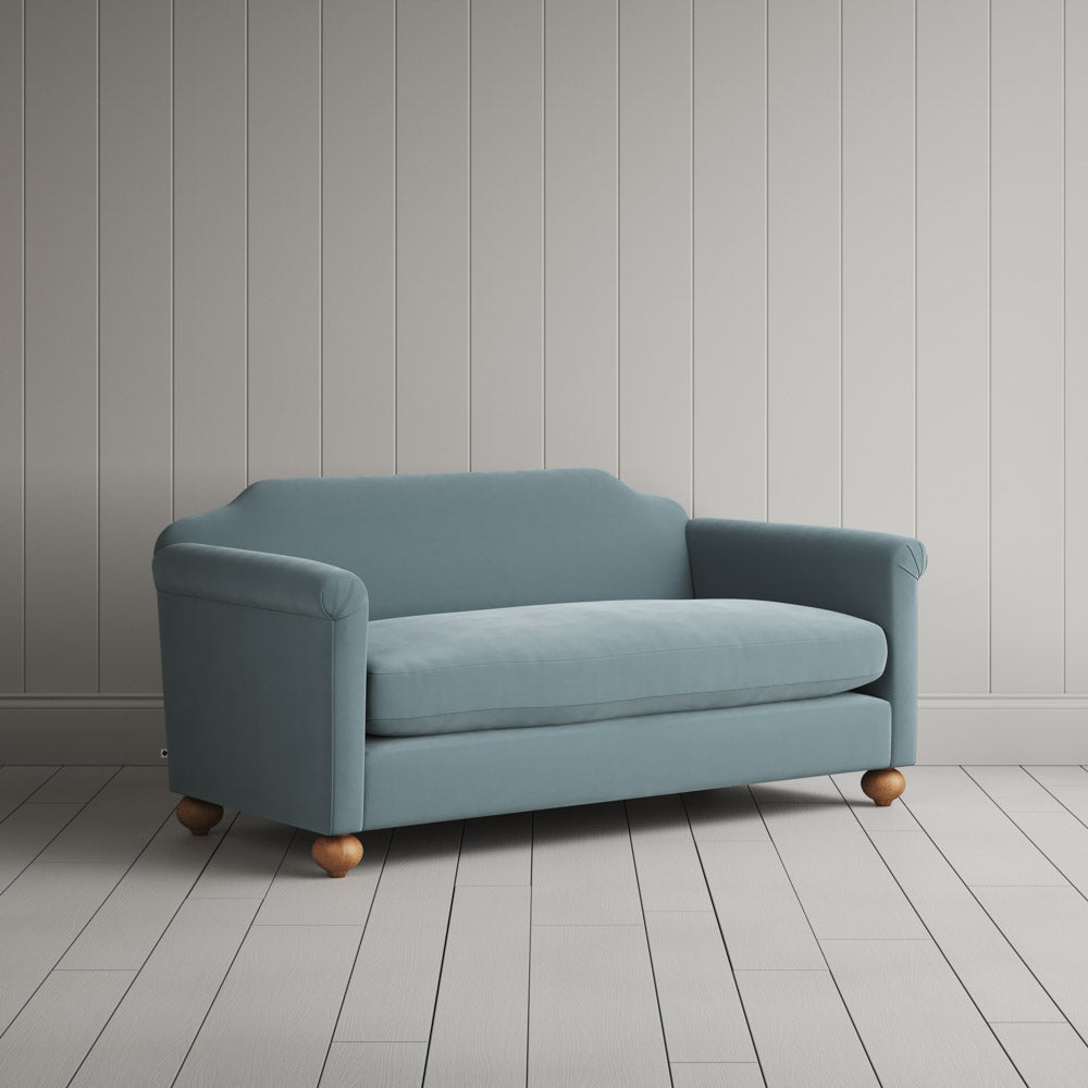 Dolittle 2 Seater Sofa in Intelligent Velvet Mineral angled view - NiX