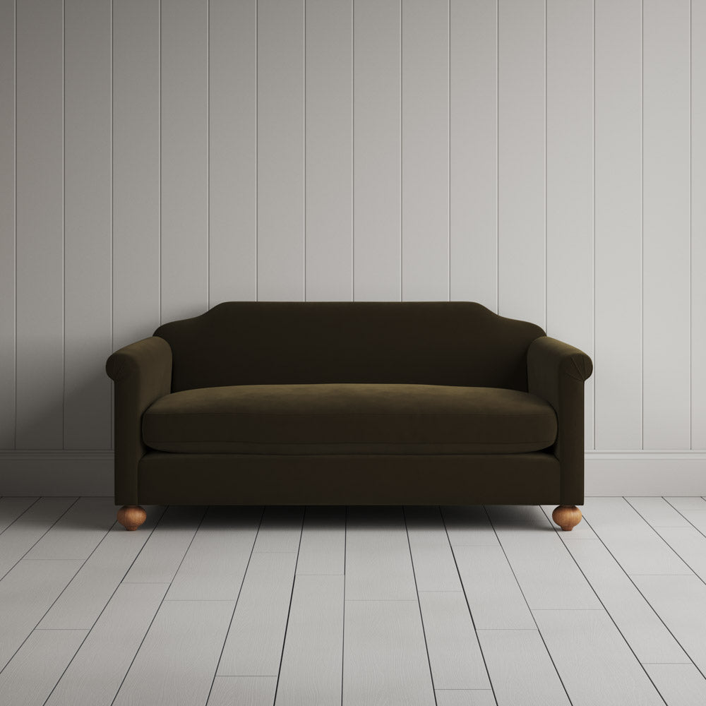 Dolittle 2 Seater Sofa in Intelligent Velvet Seaweed full front view