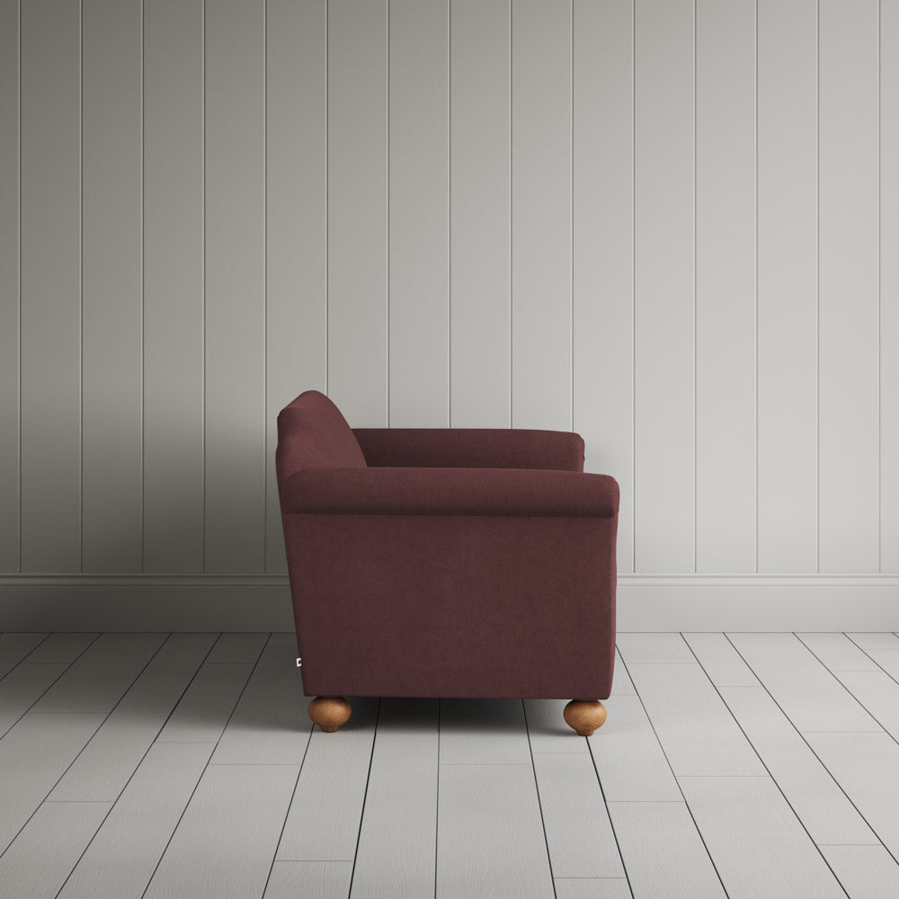 Side profile of Dolittle 2 Seater Sofa in Laidback Linen Damson