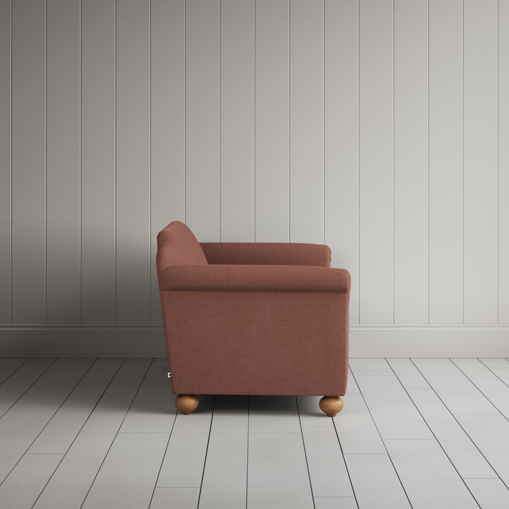 Side profile of Dolittle 2 Seater Sofa in Laidback Linen Sweet Briar