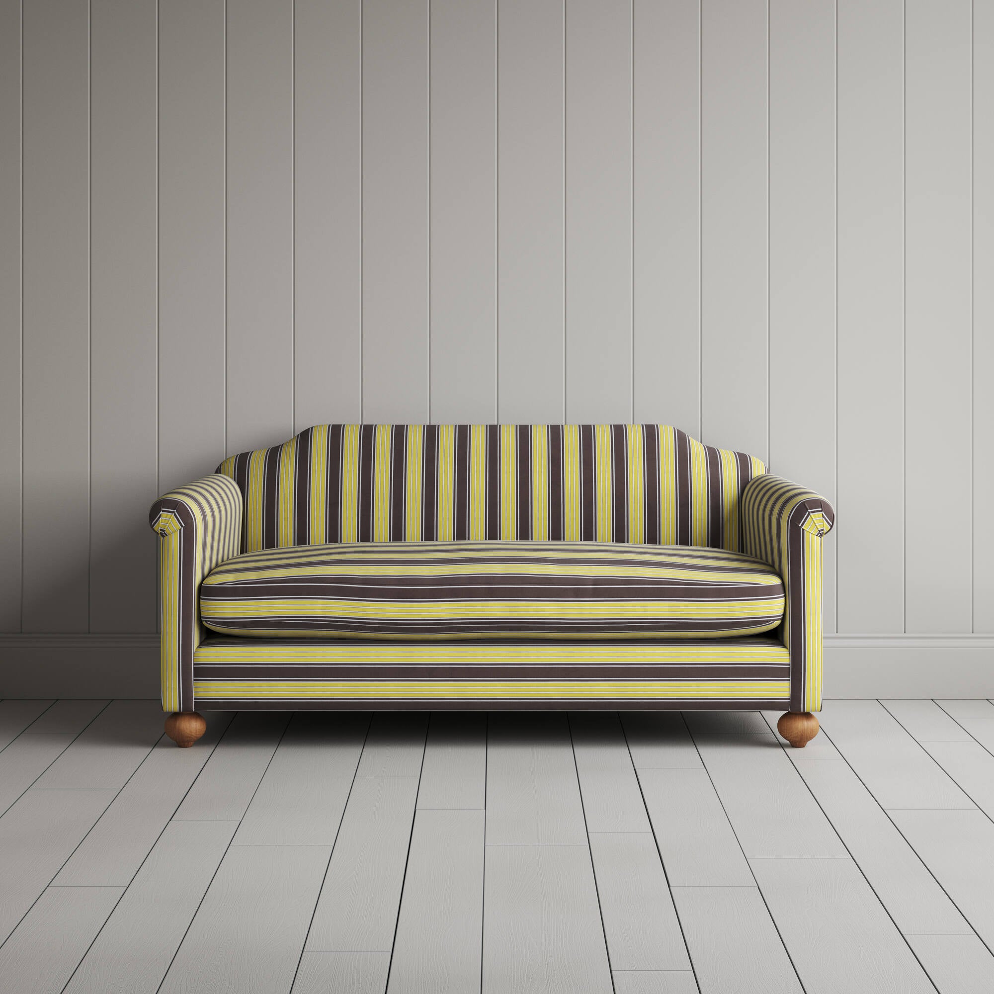 Front View of Dolittle 2 Seater Sofa in Regatta Cotton, Custard