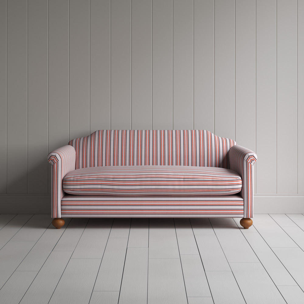 Front View of Dolittle 2 Seater Sofa in Slow Lane Cotton Linen, Berry
