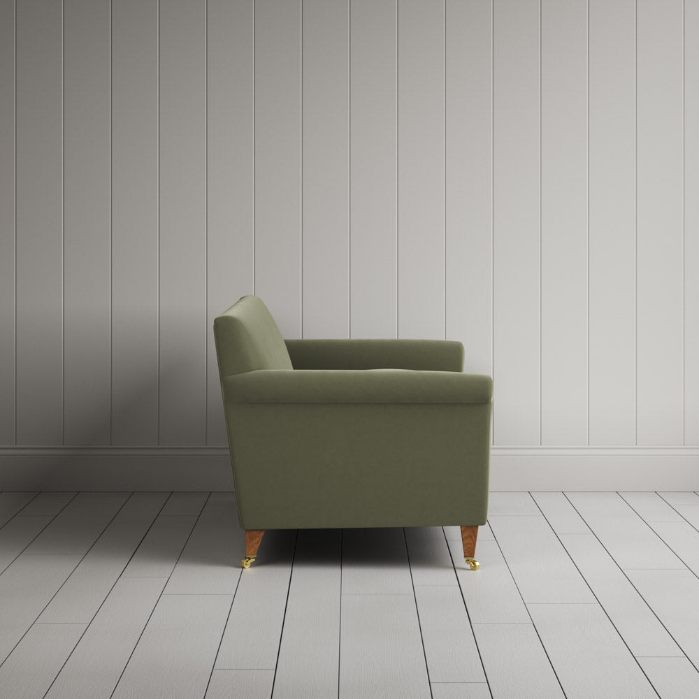 Side View of Idler 2 Seater Sofa in Intelligent Velvet Green Tea