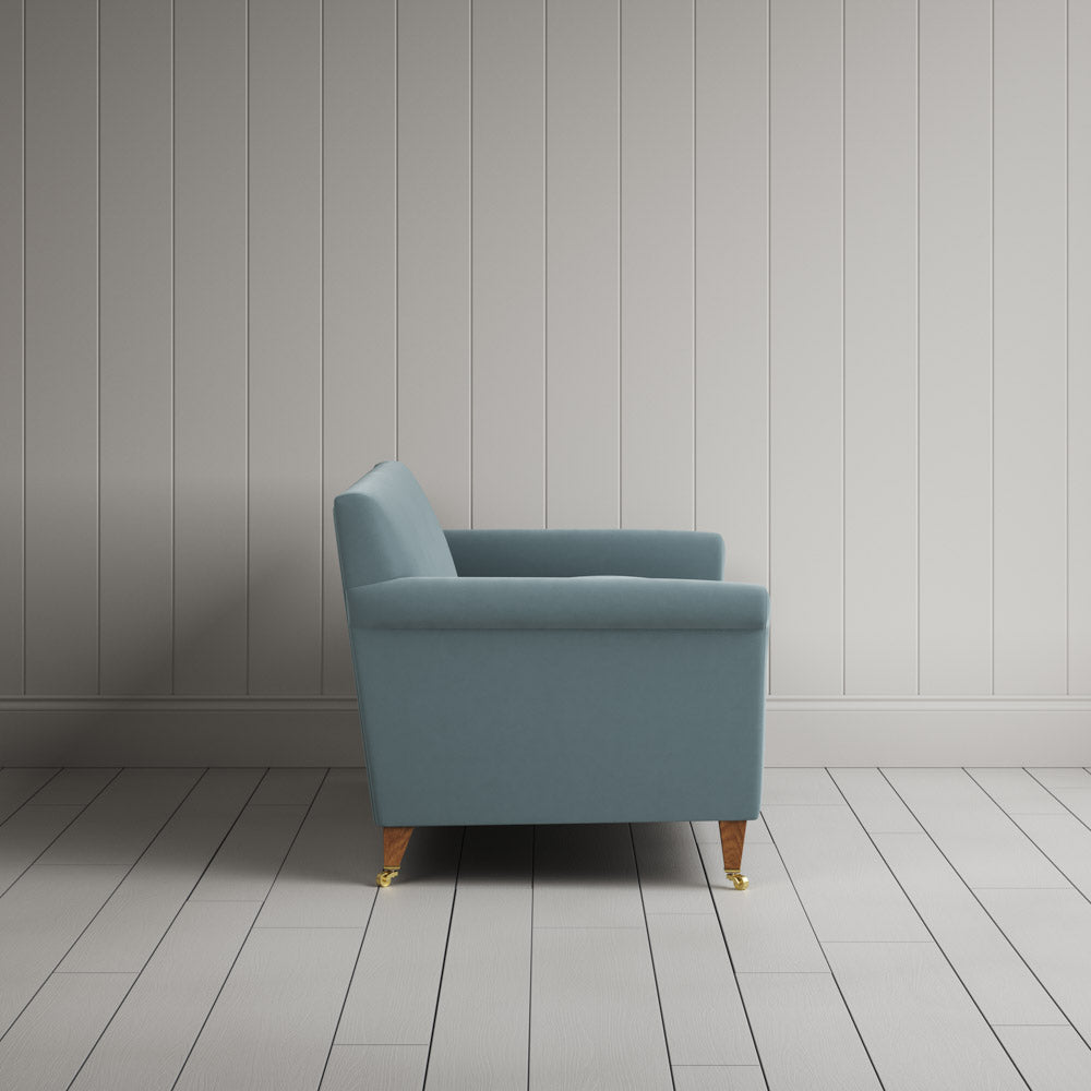 Side View of Idler 2 Seater Sofa in Intelligent Velvet Mineral