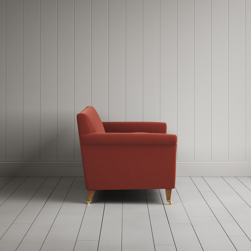 Side View of Idler 2 Seater Sofa in Intelligent Velvet Sienna