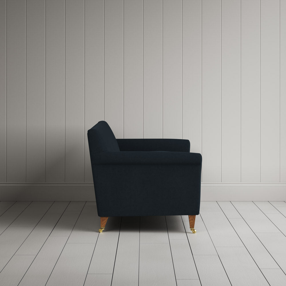 Side View of Idler 2 Seater Sofa in Laidback Linen Midnight