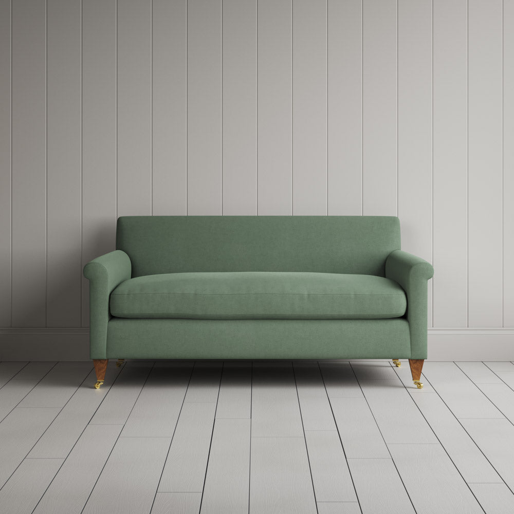 Front View of Idler 2 Seater Sofa in Laidback Linen Moss
