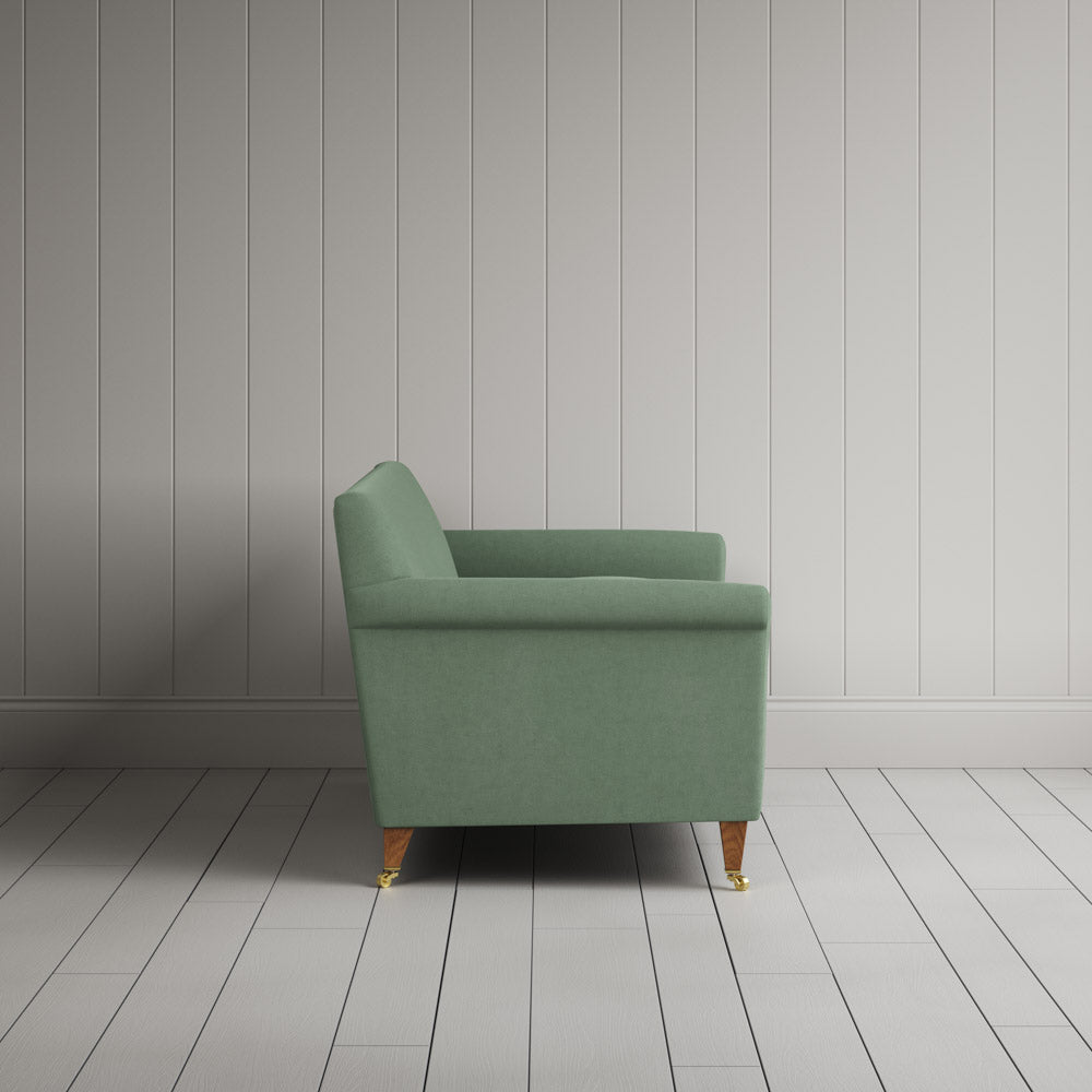 Side View of Idler 2 Seater Sofa in Laidback Linen Moss