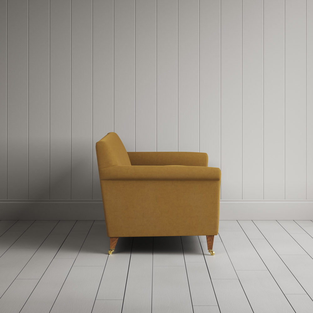 Side View of Idler 2 Seater Sofa in Laidback Linen Ochre