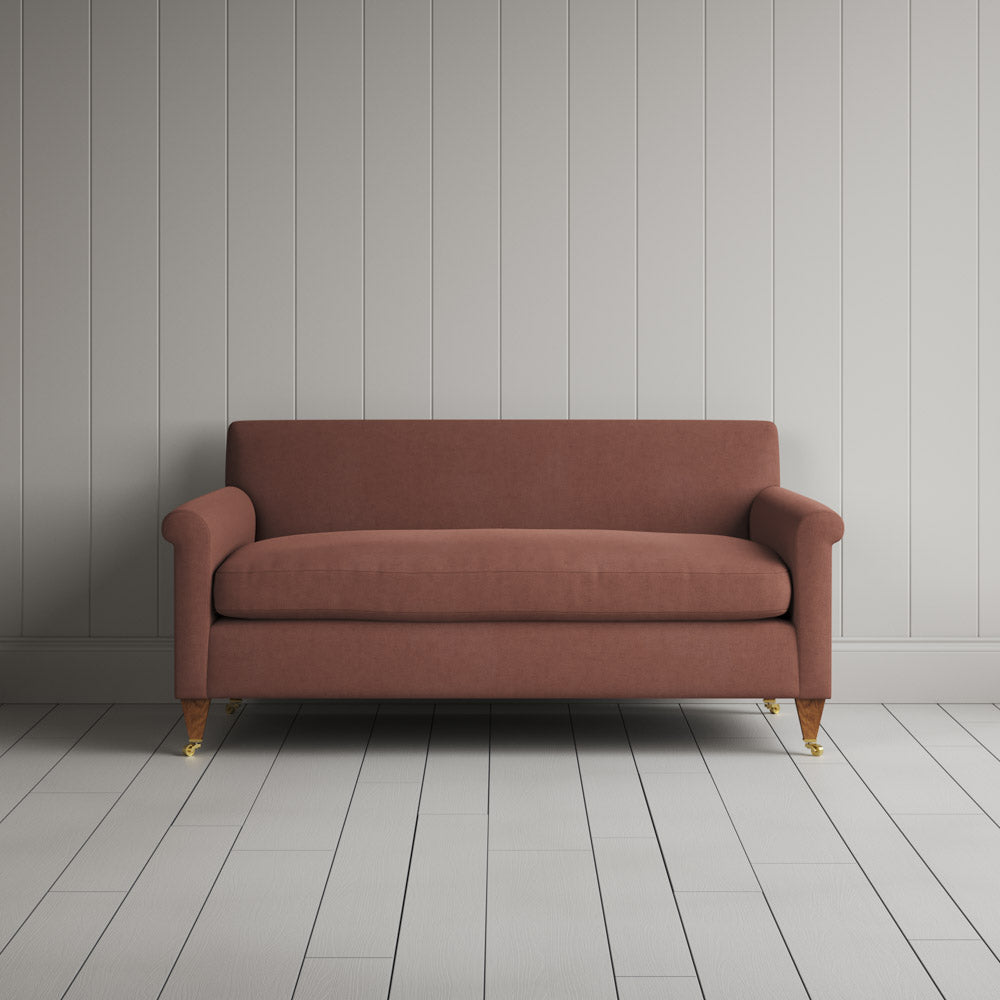 Front View of Idler 2 Seater Sofa in Laidback Linen Sweet Briar
