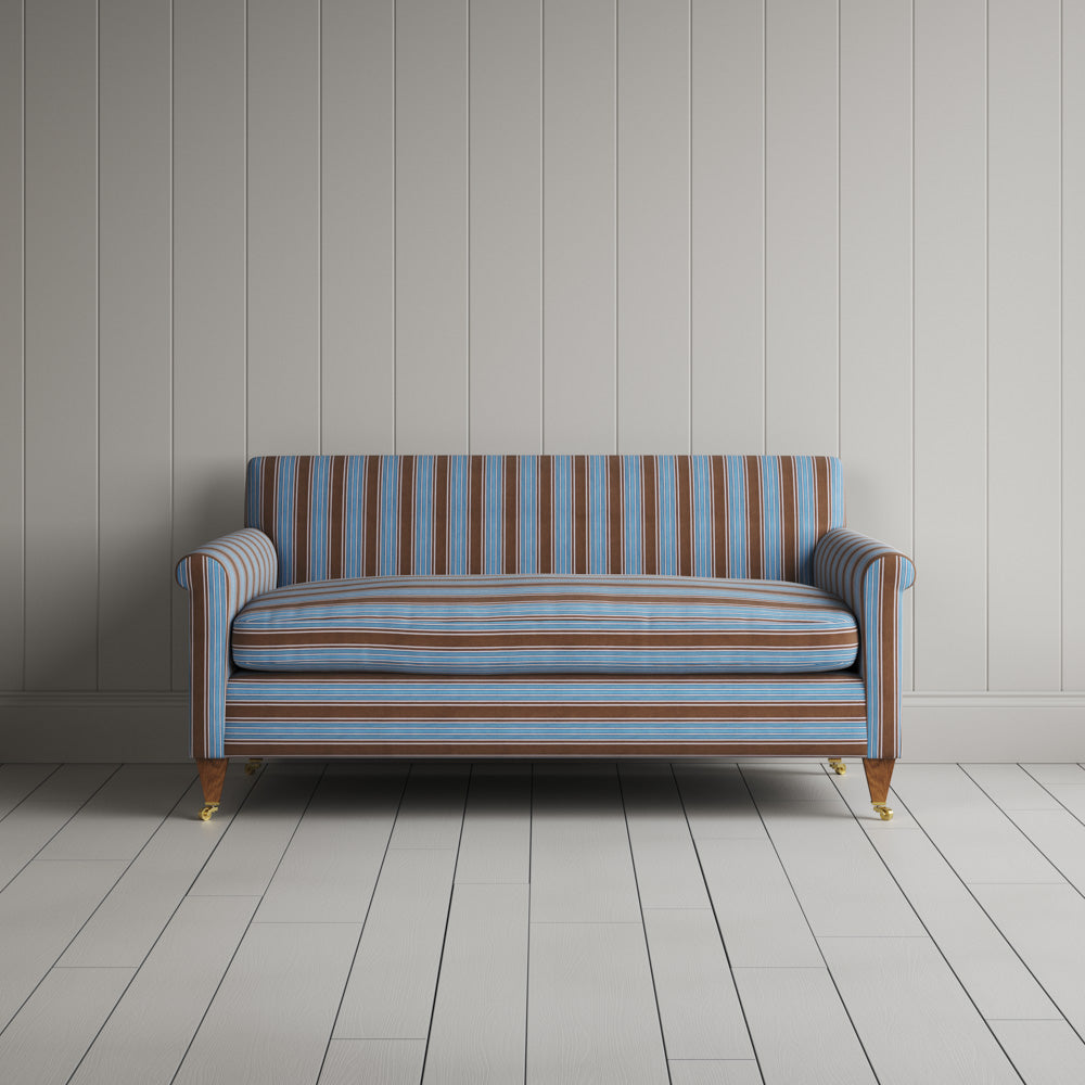 Front View of Idler 2 Seater Sofa in Regatta Cotton, Blue