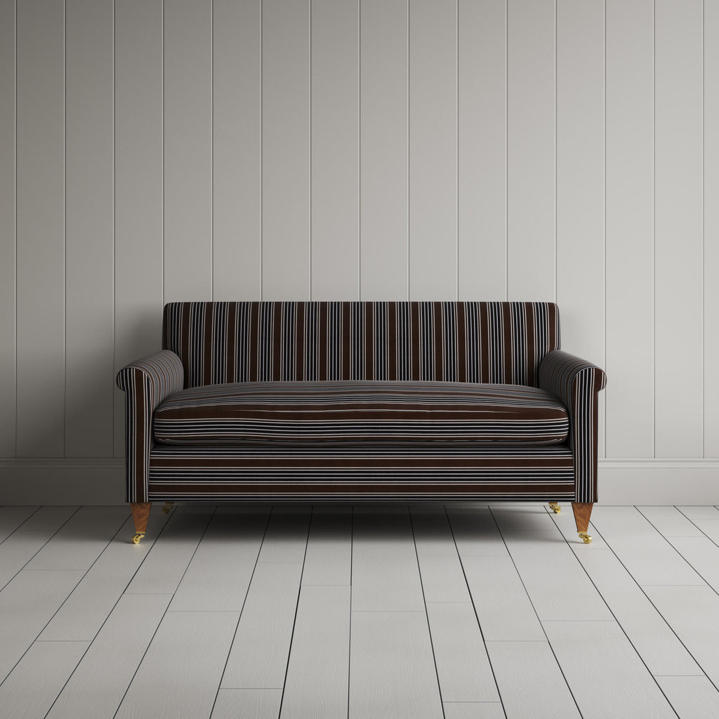 Front Profile View of Idler 2 Seater Sofa in Regatta Cotton, Charcoal