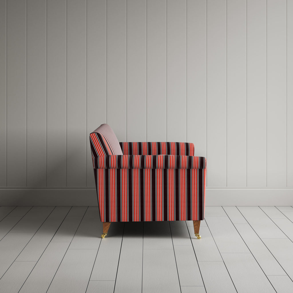 Side View of Idler 2 Seater Sofa in Regatta Cotton, Flame
