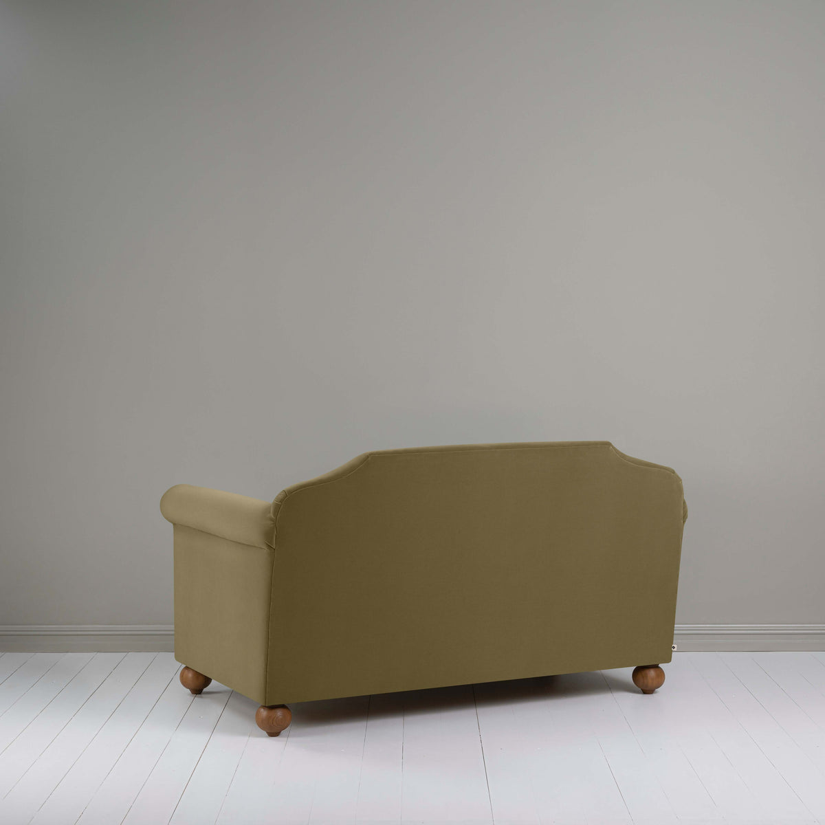 Dolittle 2 Seater Sofa in Intelligent Velvet Sepia Back View - Nicola Harding