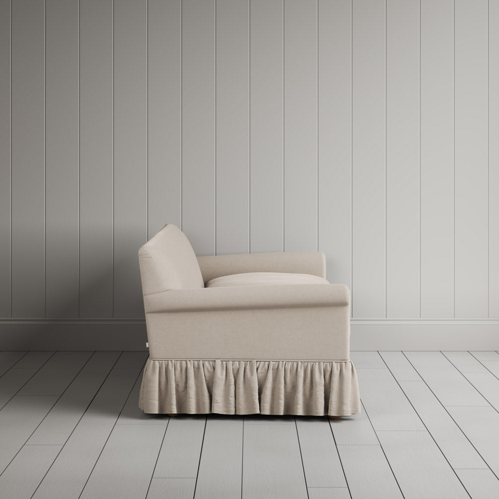 Side View of Curtain Call 3 Seater Sofa in Laidback Linen Dove