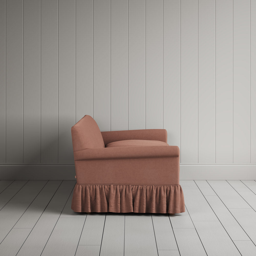 Side View of Curtain Call 3 Seater Sofa in Laidback Linen Roseberry