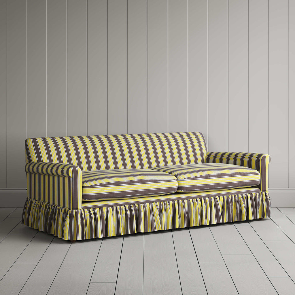 Curtain Call 3 Seater Sofa in Regatta Cotton, Custard
