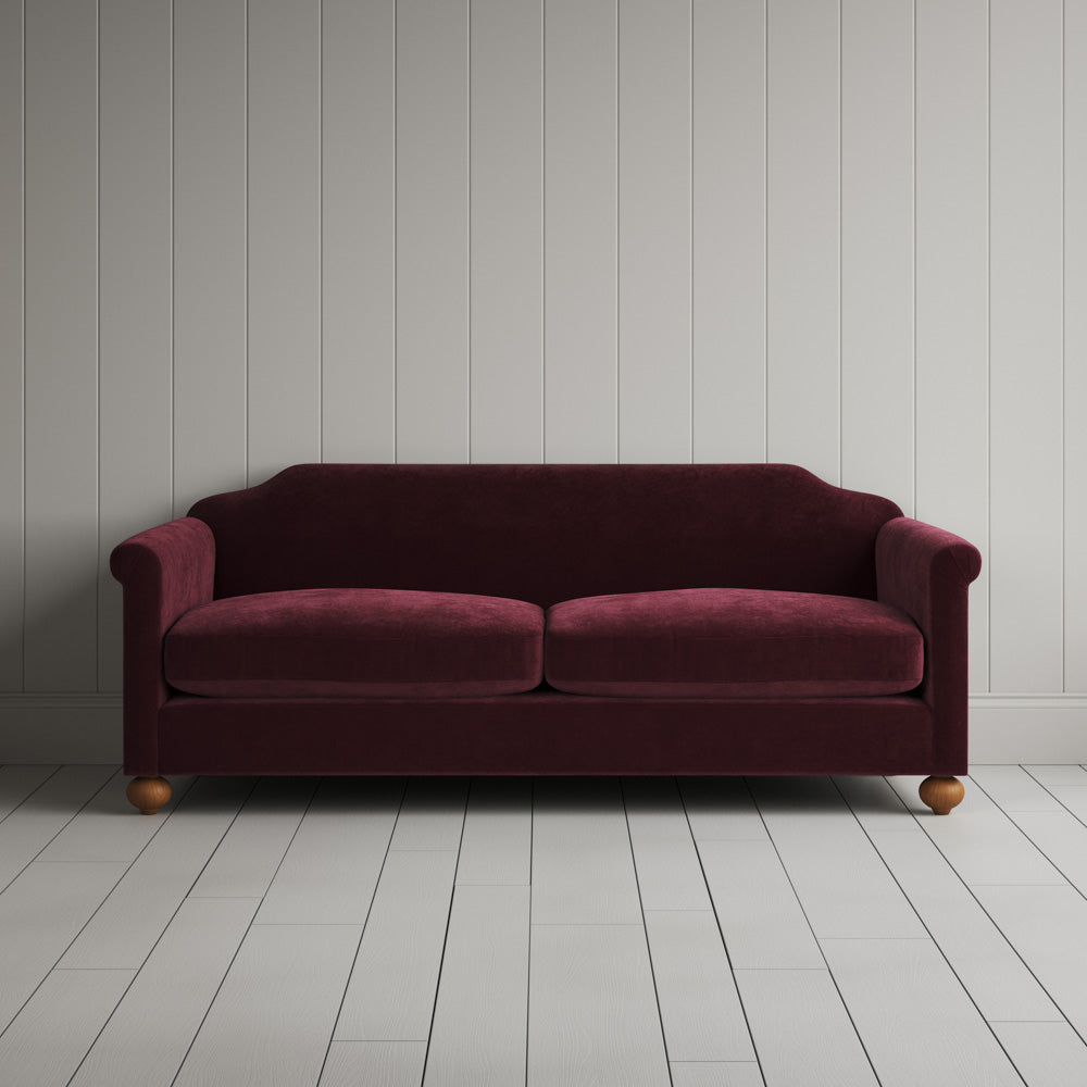 Front View of 3 seater sofa in Classic Corduroy Cherry