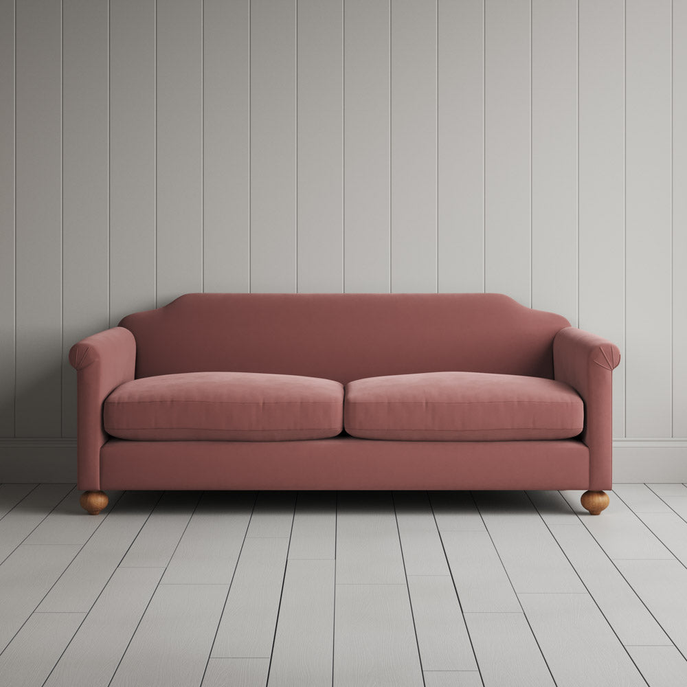 Front View of Dolittle 3 Seater Sofa in Intelligent Velvet Rose