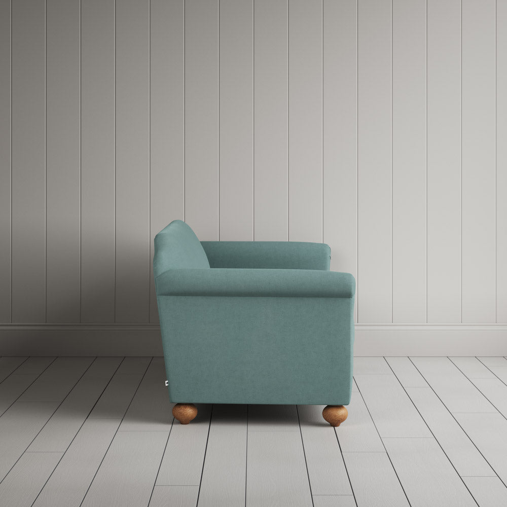 Side View of Dolittle 3 Seater Sofa in Laidback Linen Cerulean