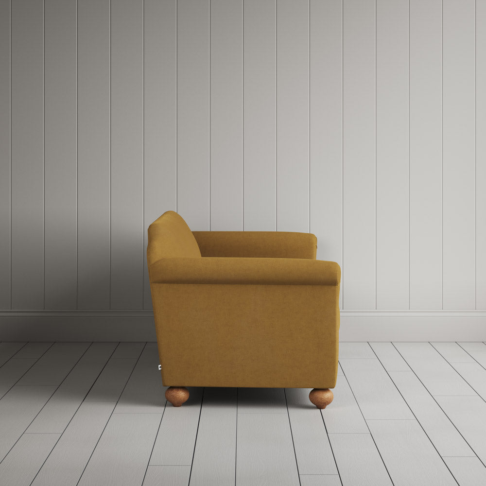Side View of Dolittle 3 Seater Sofa in Laidback Linen Ochre