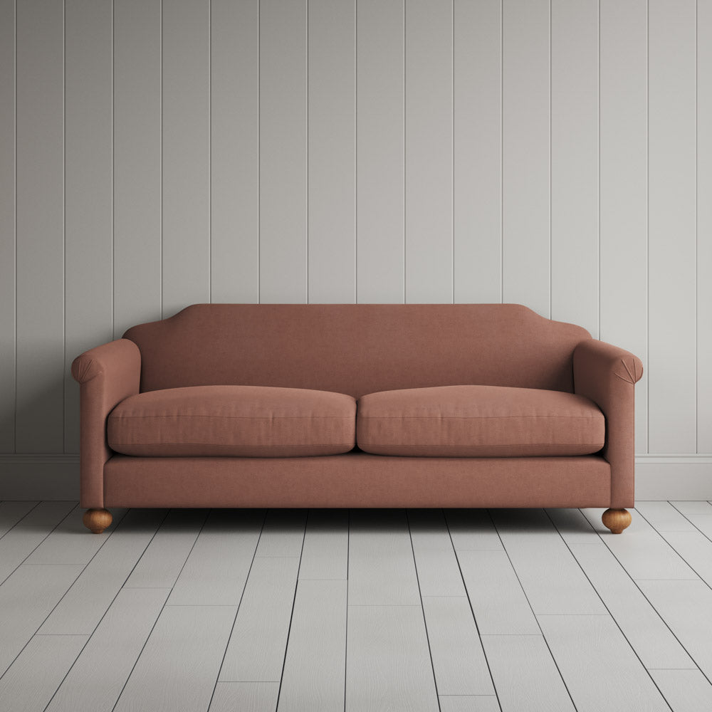 Front View of Dolittle 3 Seater Sofa in Laidback Linen Roseberry