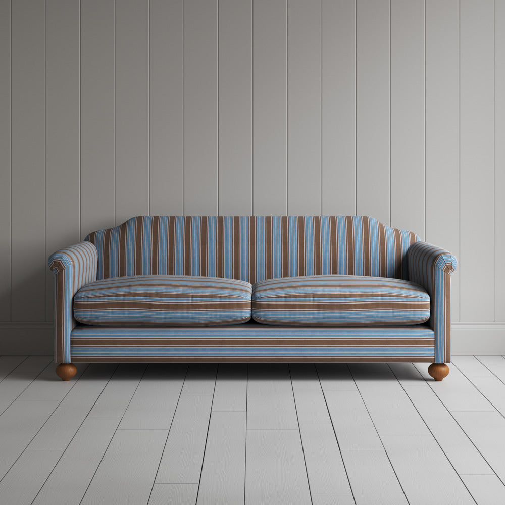 Front view of Dolittle 3 Seater Sofa in Regatta Cotton, Blue