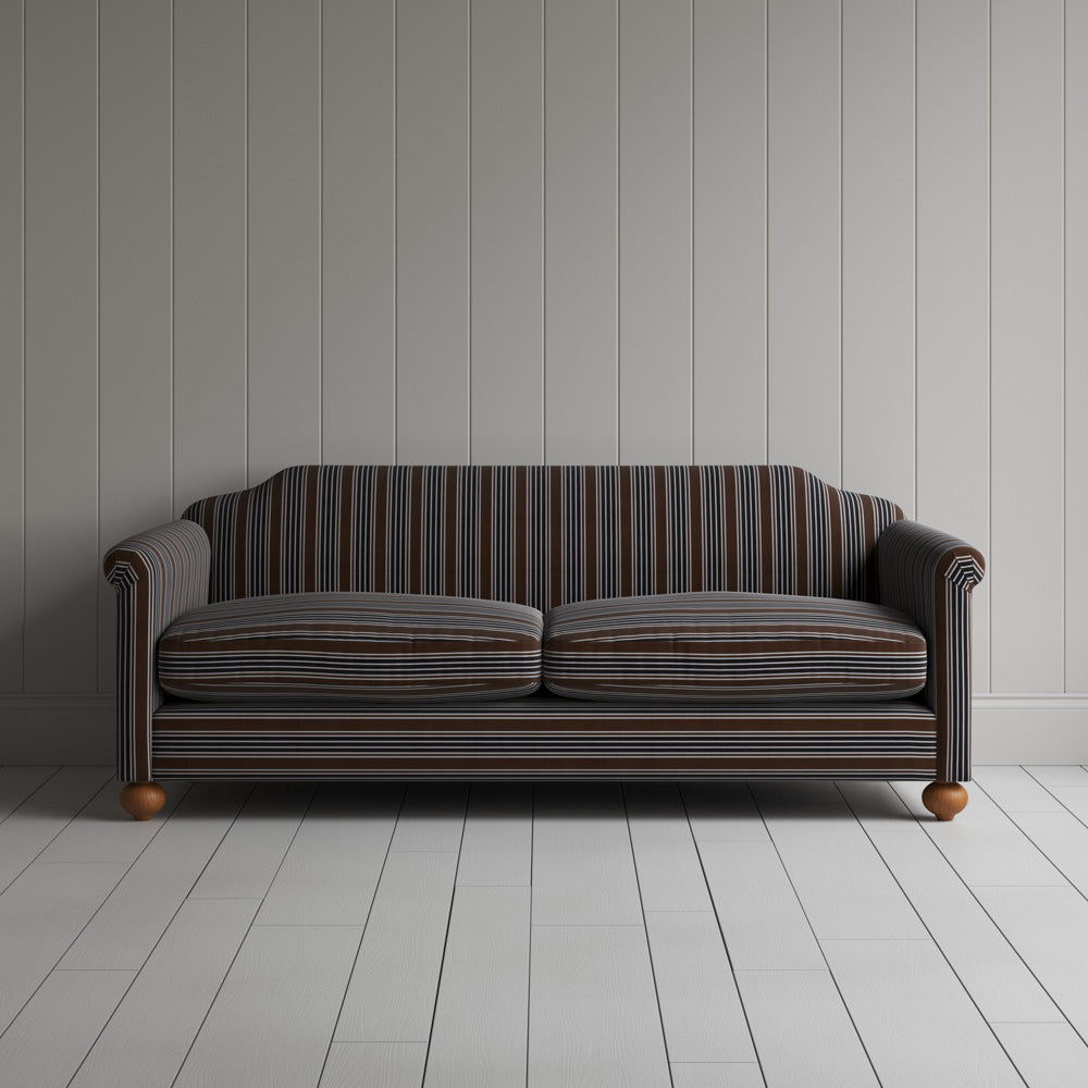 Front view of Dolittle 3 Seater Sofa in Regatta Cotton, Charcoal