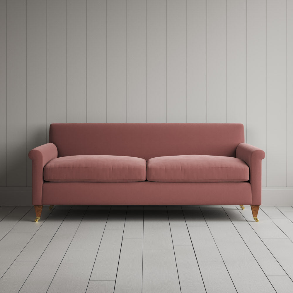 Front view of Idler 3 Seater Sofa in Intelligent Velvet Rose