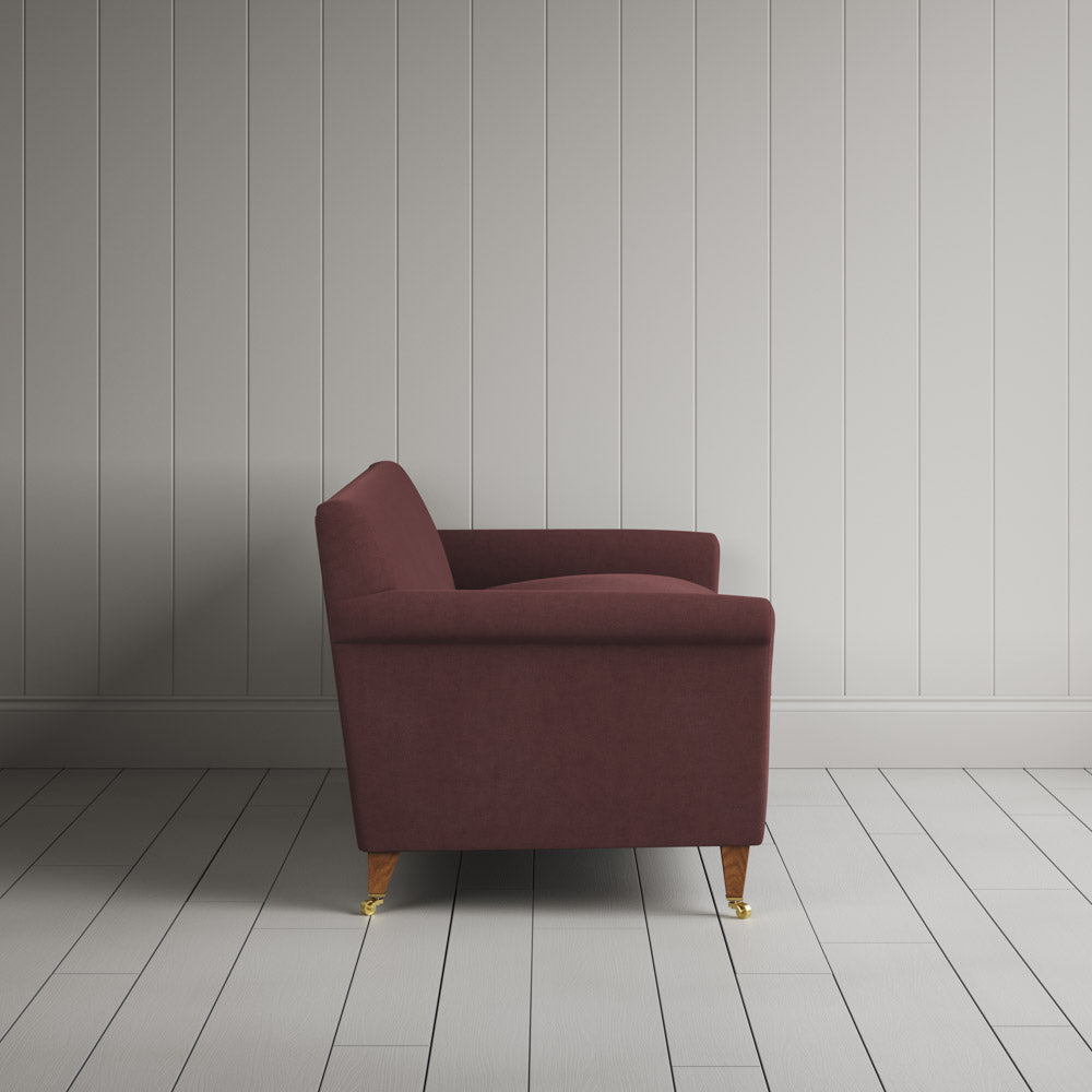 Side profile of Idler 3 Seater Sofa in Laidback Linen Damson