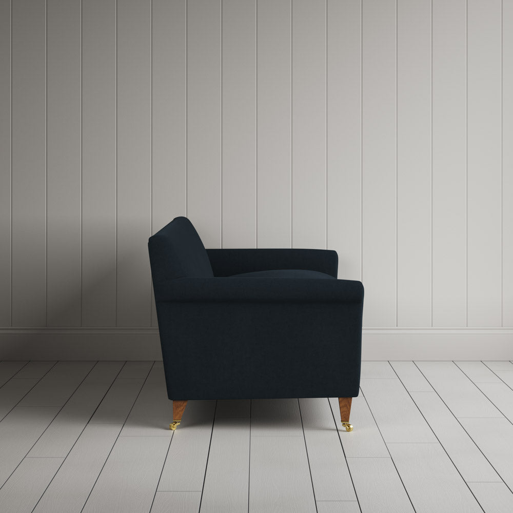 Side profile of Idler 3 Seater Sofa in Laidback Linen Midnight