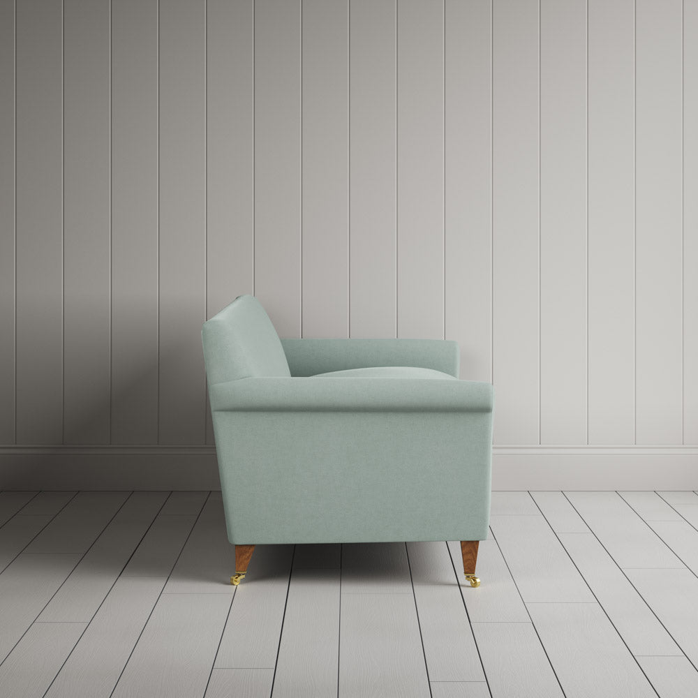 Side profile of Idler 3 Seater Sofa in Laidback Linen Sky