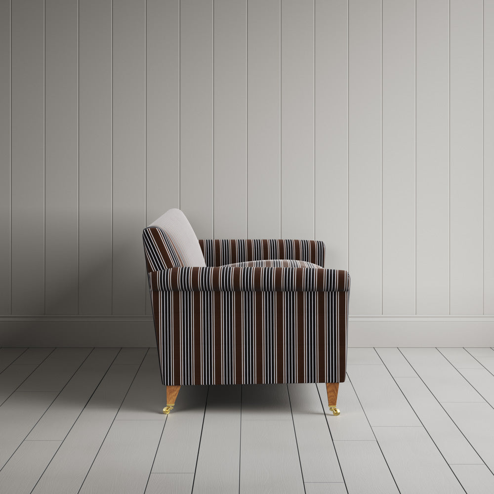 Side profile of Idler 3 Seater Sofa in Regatta Cotton, Charcoal