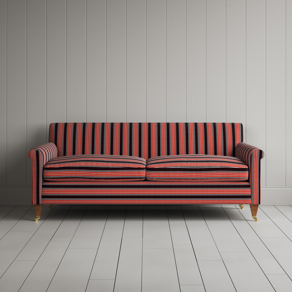 Front view of Idler 3 Seater Sofa in Regatta Cotton, Flame
