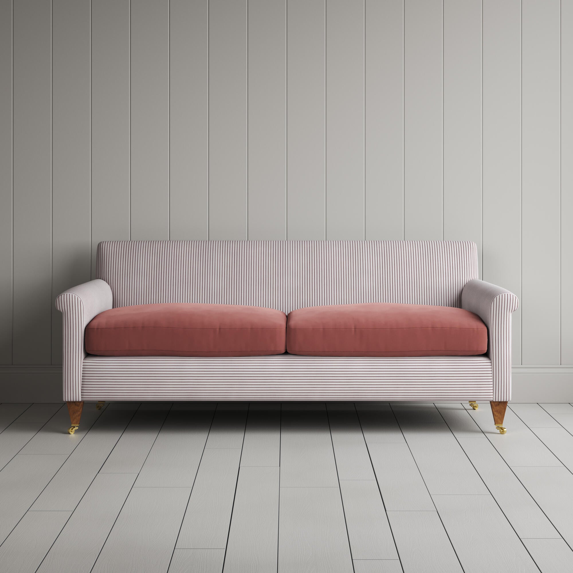 Front view of the Idler 3 seater sofa by Nicola Harding
