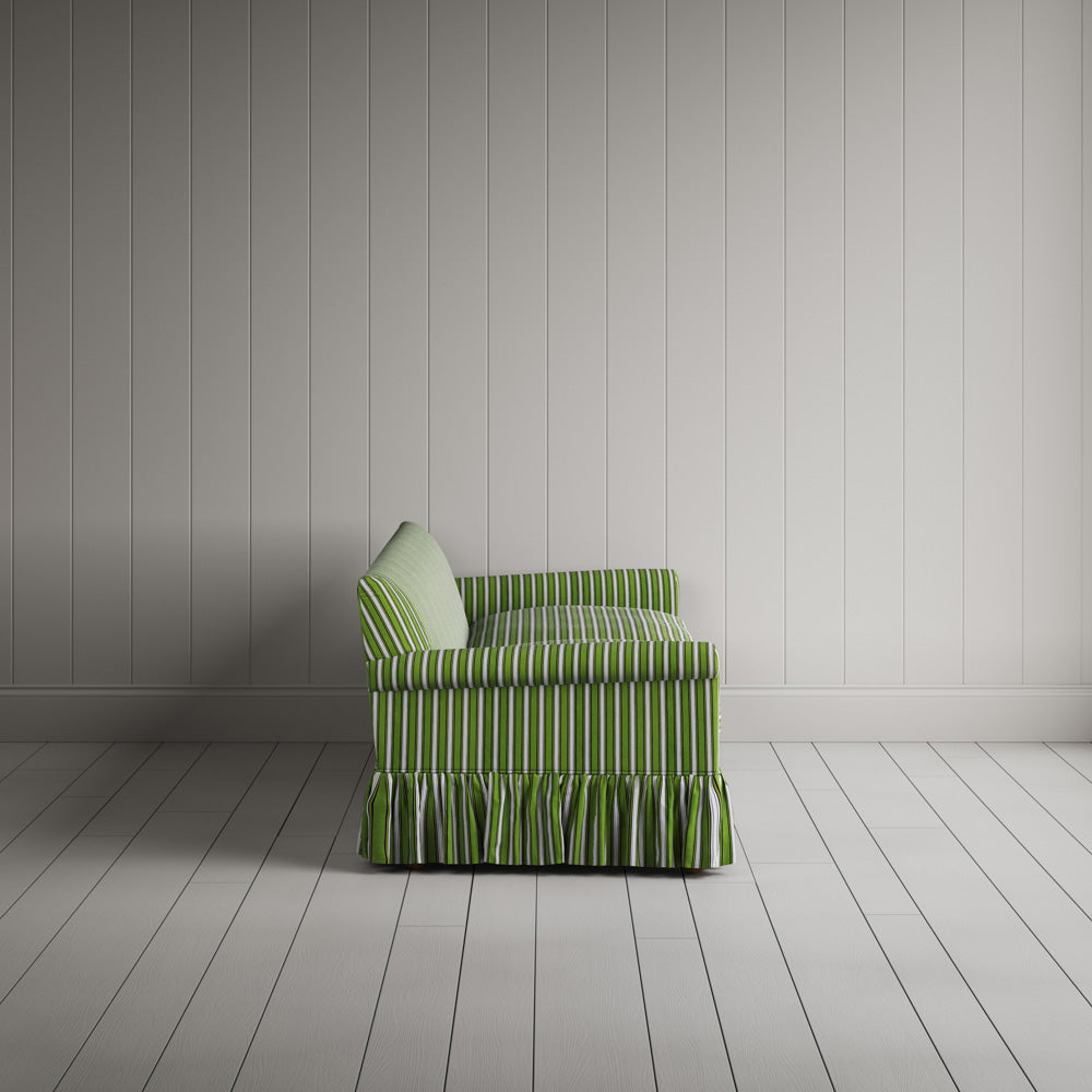 Curtain Call 4 Seater Sofa in Colonnade Cotton, Green and Wine