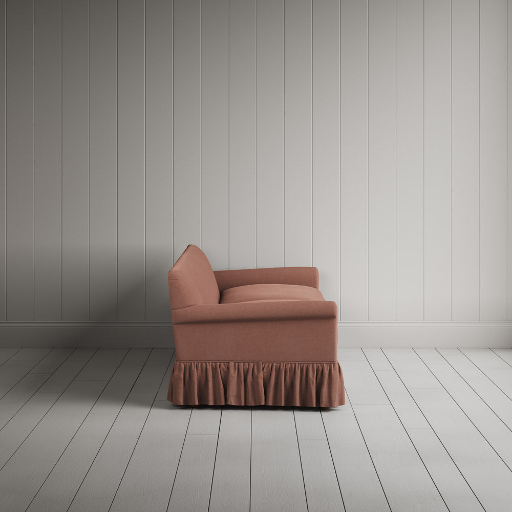Side View Curtain Call 4 Seater Sofa in Laidback Linen Roseberry