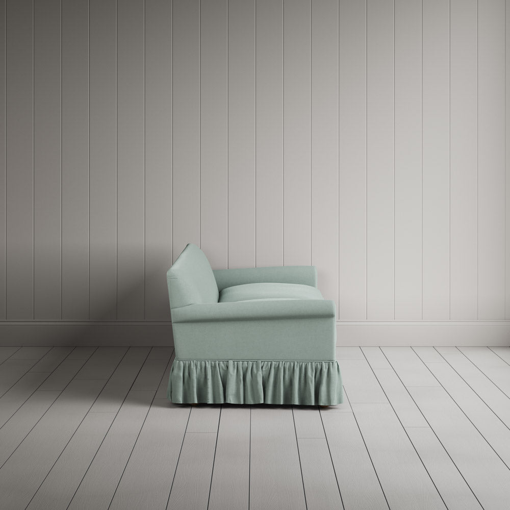 Side View of Curtain Call 4 Seater Sofa in Laidback Linen Sky