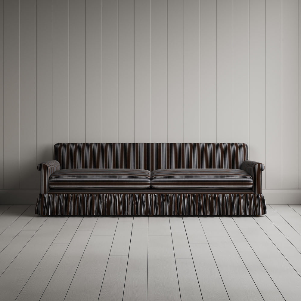 Curtain Call 4 Seater Sofa in Regatta Cotton, Charcoal