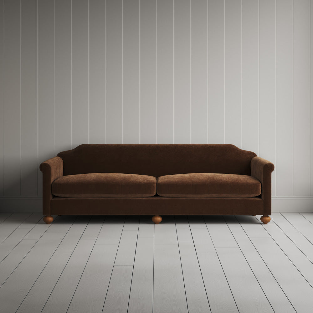 Large 4 seater sofa in Classic Corduroy Tobacco Hand Made in UK