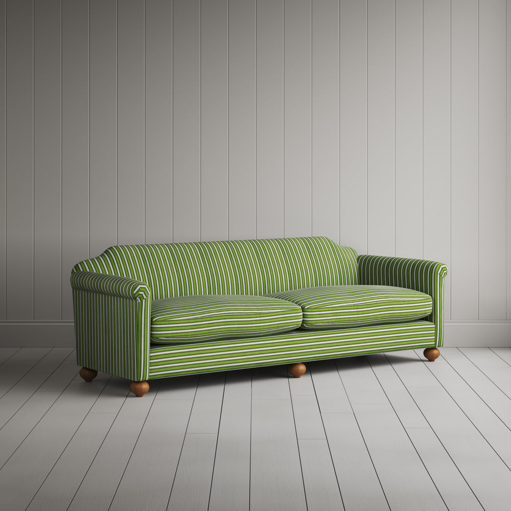 Dolittle 4 Seater Sofa in Colonnade Cotton, Green and Wine