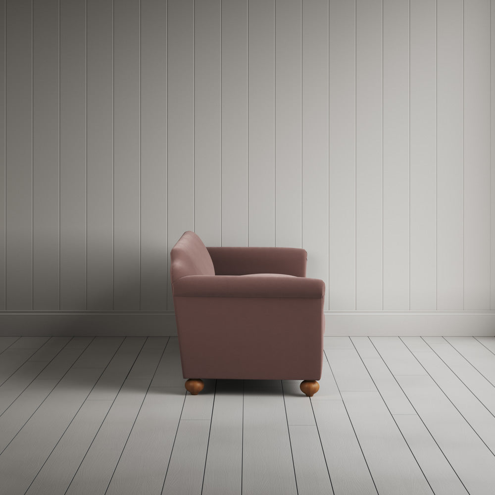 Side profile of Dolittle 4 seater Sofa in Intelligent Velvet Dusky Pink