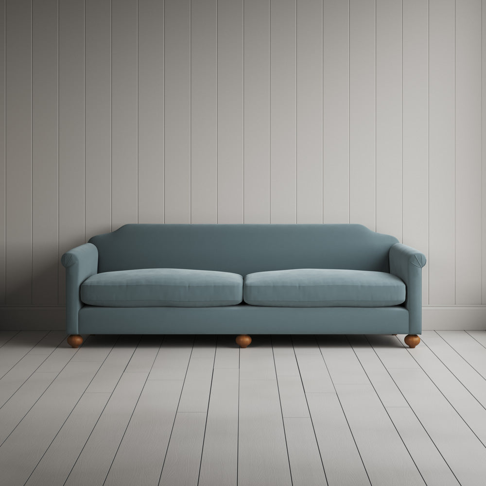 Front view of Dolittle 4 seater Sofa in Intelligent Velvet Mineral