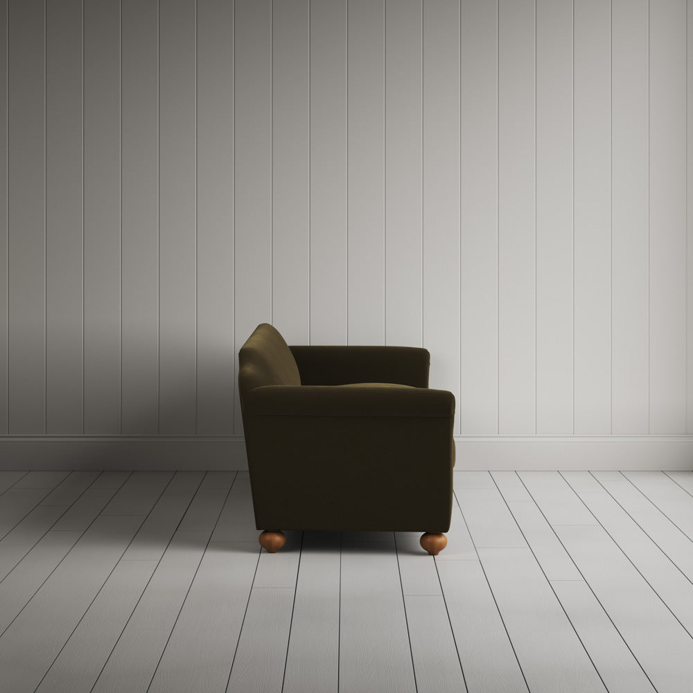 Side Profile of Dolittle 4 seater Sofa in Intelligent Velvet Seaweed