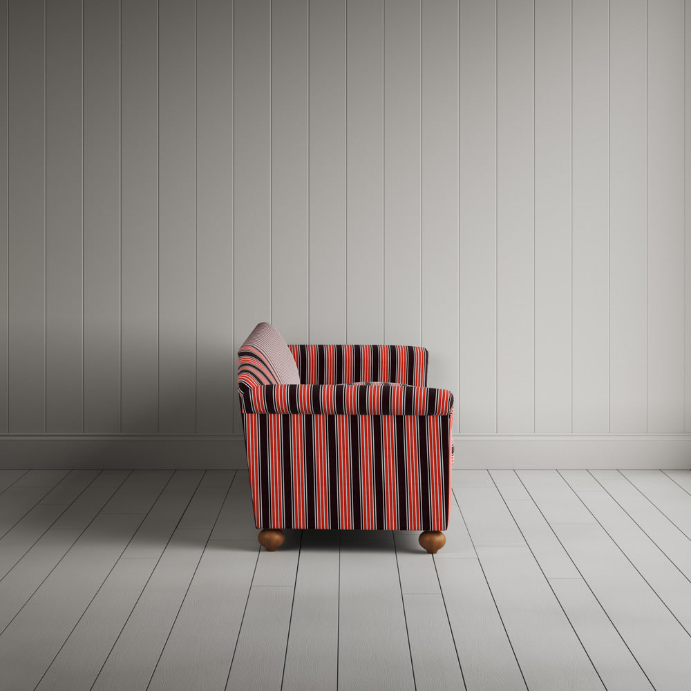 Side Profile of Dolittle 4 Seater Sofa in Regatta Cotton, Flame