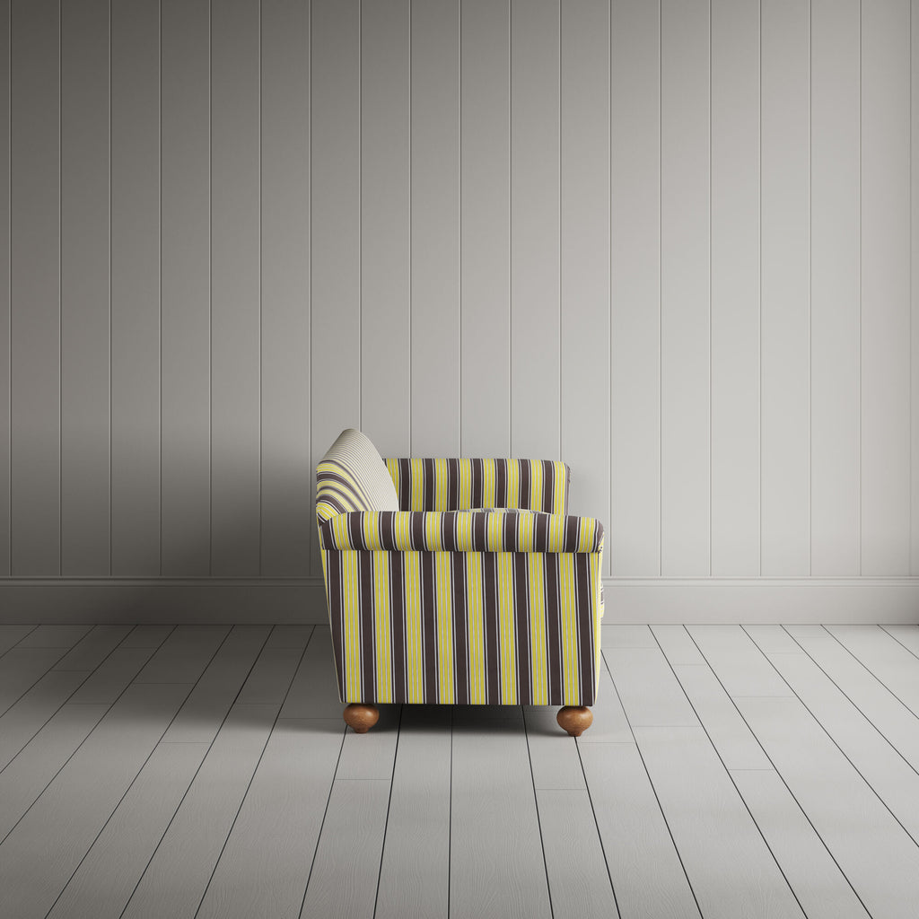 Side View of Dolittle 4 Seater Sofa in Regatta Cotton, Custard