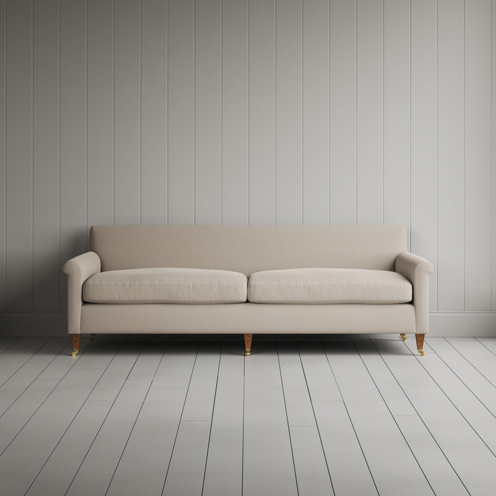 Idler 4 seater sofa in Laidback Linen Dove full front view